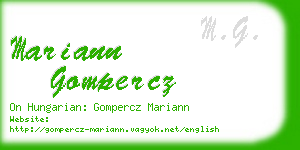mariann gompercz business card